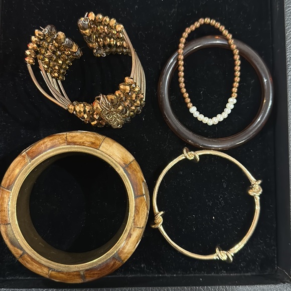 46. Curated Preloved Stack of Five Bracelets - Picture 4 of 4